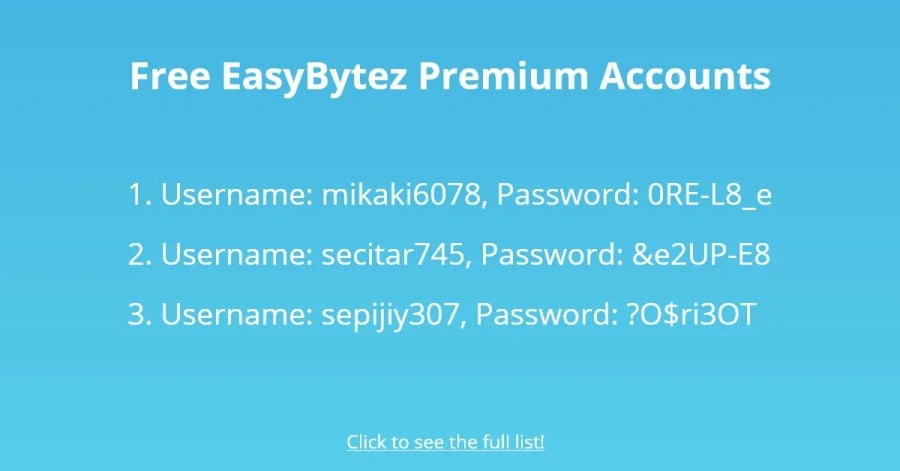 免费 EasyBytez 高级帐户